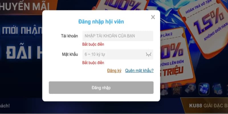 Hướng Dẫn Cách Đăng Nhập Ku88 Chi Tiết Cho Người Mới 1 Đăng nhập Ku88