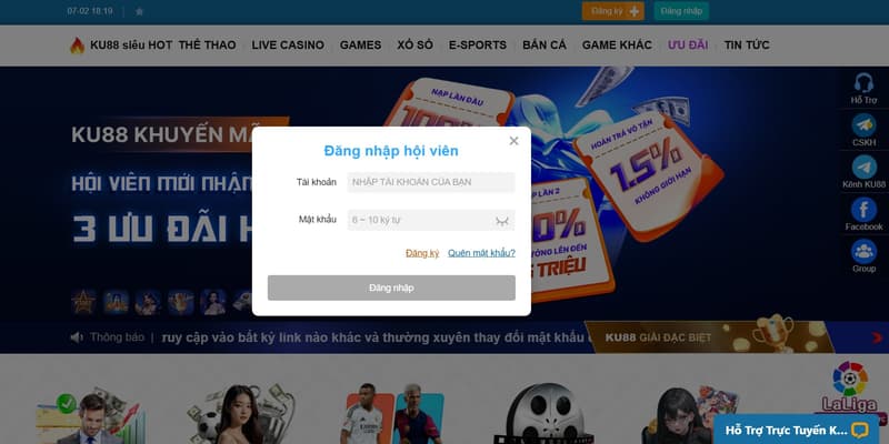 Hướng Dẫn Cách Đăng Nhập Ku88 Chi Tiết Cho Người Mới 2 Đăng nhập Ku88